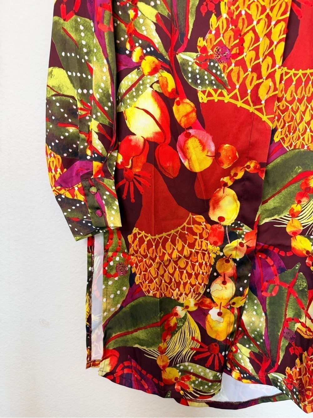 NWT Andrea Iyamah Uchi Tunic Kola Print Long Sleeve Top M - Picture 6 of 9